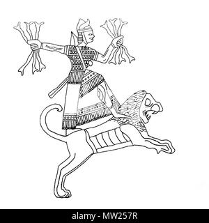 . Urartian de Dieu un bouclier découvert à Anzaf forteresses, Turquie . 1999. NewTeisheba EvgenyGenkin:l'utilisateur 441 Banque D'Images