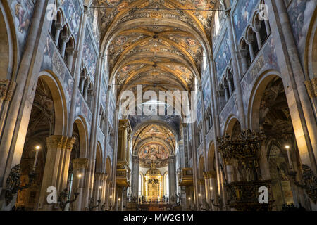 L'Italie, Émilie-Romagne, Parme : la cathédrale Banque D'Images