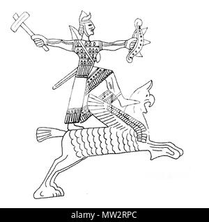 . Urartian de Dieu un bouclier découvert à Anzaf forteresses, Turquie . 1999. NewUa EvgenyGenkin:l'utilisateur 441 Banque D'Images