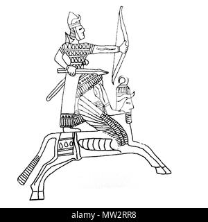 . Urartian de Dieu un bouclier découvert à Anzaf forteresses, Turquie . 1999. NewShebitu EvgenyGenkin:l'utilisateur 441 Banque D'Images