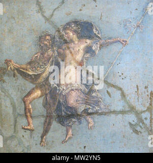 . Italiano : Coppia in volo, Museo Archeologico Nazionale di Napoli, (inv. n° 8. 9135). Da Pompei, Casa dei Dioscuri. 19 juillet 2009. Olivierw 142 Coppia à volo Banque D'Images