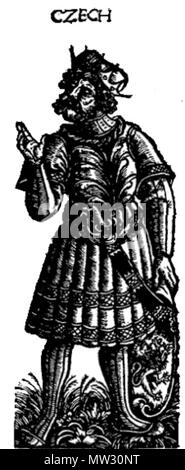 . Illustration de Chronica Polonorum . Maciej Miechowita 129 Chronica Polonorum République Tchèque Banque D'Images