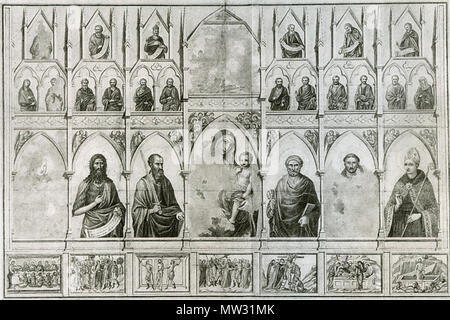 . Retable de Santa Croce. 18e siècle. 181 Dix-huitième siècle anonyme dessin d'Ugolino di Nerio retable de Santa Croce. Rome, Biblioteca Vaticana Banque D'Images