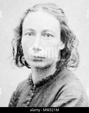 . Anglais : Louise Michel, anarchiste, féministe, enseignant, fédéré et révolutionnaire. Photo de la prison. 1871. Eugène Appert 379 Louise.Michel.A Banque D'Images