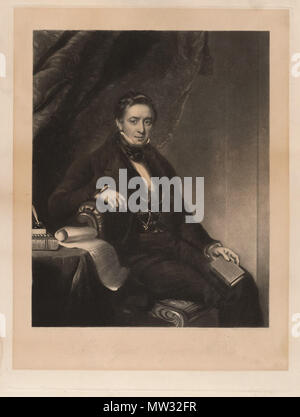 . Thomas Talfourd Midi (1795-1854) . 1840. Gravure par William Oakley Burgess (1818-1844), d'après une peinture de John Lucas (1807-1874) 562 SirThomasNoonTalford Banque D'Images