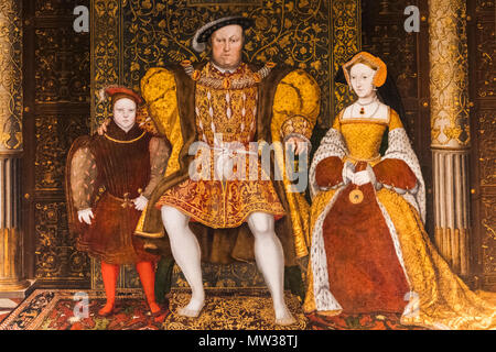 L'Angleterre, Portrait de la famille d'Henry VIII Banque D'Images