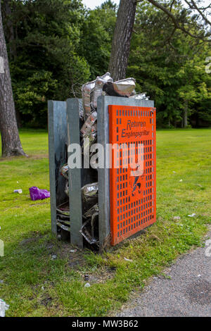 Utilisé pour des barbecues, Slottsskogen, Göteborg, Suède. Banque D'Images