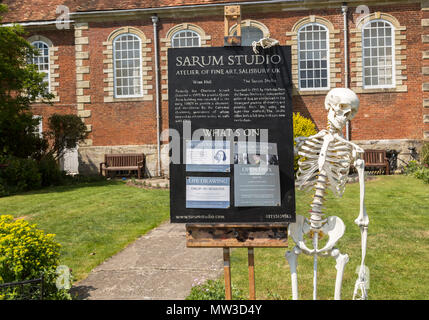 Studio Sarum, Fine Art, Wren Hall, près de la Cathédrale, Salisbury, Angleterre, RU Banque D'Images