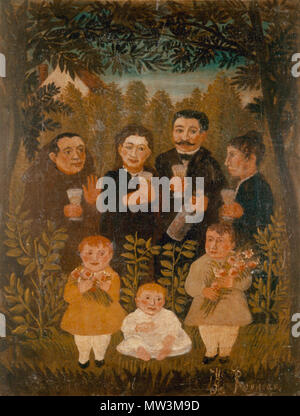 . Famille unie . vers 1896 272 Henri Rousseau - famille unie Banque D'Images