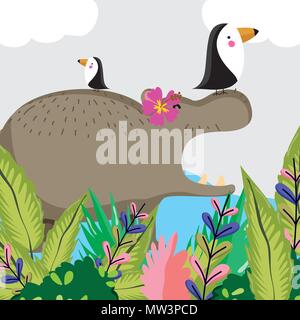 La faune Les animaux mignons Illustration de Vecteur