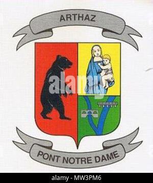 . English : blason officiel Arthaz . 6 octobre 2014, 12:10:47. Paul Guichonnet Blason 87 arthaz Banque D'Images