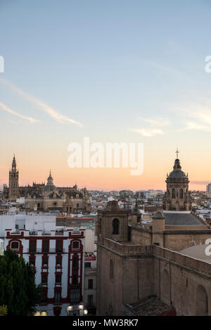 Metropol parasol, vue de Séville, Espagne Banque D'Images