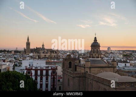 Metropol parasol, vue de Séville, Espagne Banque D'Images