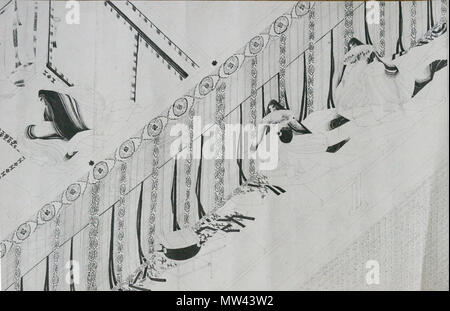 . Anglais : une partie d'une section de l'Illustre rouleau horizontal de The Pillow Book, encre sur papier, 13ème siècle, le Japon publié ACE1921 日本語 : 枕草子絵巻 . 13e siècle. Oreiller 484 inconnu livre illustré1 Banque D'Images