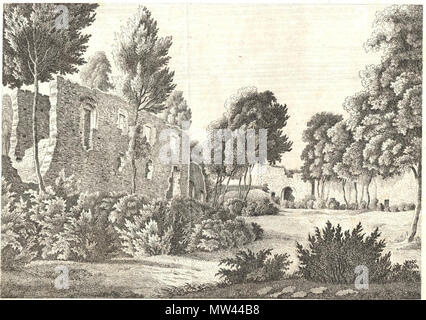 . Čeština : Nádvoří hradu Pravda v roce 1847 . 1847. F. R. Heber Heber Pravda 500 Banque D'Images