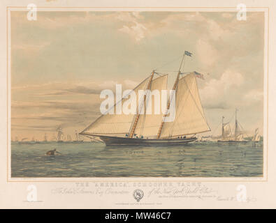 PY8703 592 La goélette America Yacht - New York Yacht Club Banque D'Images