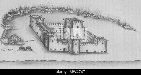 . Anglais : fort portugais à Calicut . 16e siècle. 16e siècle anonyme 498 fort portugais à Calicut (portrait) Banque D'Images