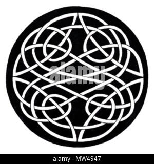 120 Celtic knot deux volets horizontaux cercle Banque D'Images