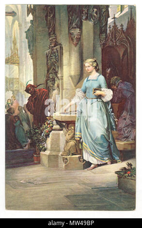 . Gretchen in der Kirche(aus Faust de Goethe) . Date inconnue. August von Kreling (1819-1876) Gretchen 254 dans der Kirche - August von Kreling Banque D'Images