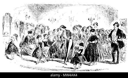 . Anglais : l'École de danse par 'Phiz' (Hablot Knight Browne) pour Bleak House (1853), p. 134. 4 /18 x 7 1/4 pouces. 6 février 2012, 15:14:45. Hablot Knight Browne (Phiz) 594 l'École de danse Banque D'Images