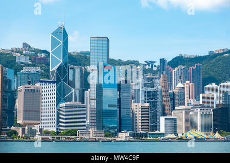 Quartier financier de Hong Kong skyline Banque D'Images