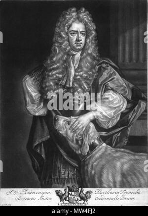 . Anglais : Jan van Beuningen (1667-1720) dessin c. 1667 - c. 1724 . Entre 1667 et 1724 circa circa. Jacobus Gole 308 Jan van Beuningen (1667-1720), par Jacobus Gole Banque D'Images