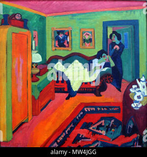 . Anglais : Interieur avec deux filles Deutsch : Interieur mit zwei Mädchen . 1926. Ernst Ludwig Kirchner (1880-1938) Louis de noms alternatifs Description de main de peintre allemand, dessinateur, graveur et sculpteur Date de naissance/décès jeu 6 Mai 1880 15 juin 1938 Lieu de naissance/décès Aschaffenburg Davos Frauenkirch lieu de travail Dresde (1901-1903), Nuremberg (1903), Munich (1903-1904), Dresde (1904-....), Moritzburg, Berlin (1911-1914), Königstein im Taunus (1915), Berlin (1917-1918), près de Davos Frauenkirch tournoi (), Francfort (1926), Prague (1926), Dresde (1926), Berlin (1 Banque D'Images