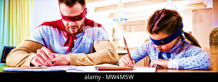 Père et fils pastry pie Banque D'Images