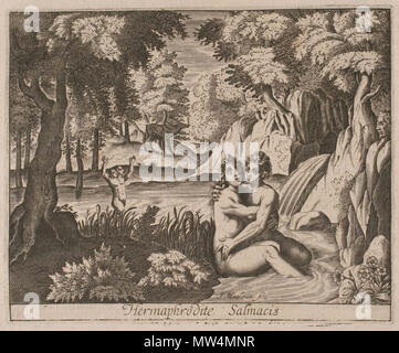 . English : hermaphrodite et Salmacis. Les Métamorphoses d'Ovide traduites en prose Françoise, et de nouveau soigneusement reveues, avec XV. Discours 1651 . 1651. Jean Matheus (1590 - 1672) 276 Hermaphrodite Salmacis Banque D'Images