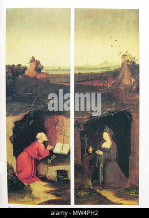 . Anglais : autrefois attribués à Jérôme Bosch Medium Oil on canvas Dimensions Chaque, hauteur : 80,5 cm. Largeur : 26 cm . Emplacement actuel Maison Erasmus, Anderlecht histoire d'objet par 1549/1550 : l'église collégiale de Saint Pierre et Saint Guido, Anderlecht collection privée en 1844 : E.H. Moens 1844 : légua à l'église collégiale de Saint Pierre et Saint Guido, Anderlecht, par E.H. Moens 1932 ( ?) : prêté à la Maison Erasmus, Anderlecht, par l'église collégiale de Saint Pierre et Saint Guido, Anderlecht Références Koldeweij, A.M., P. Vandenbroeck en B. Vermet (2001) Jheronimus Bosch. Alle schilderijen en te Banque D'Images