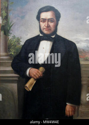 . Retrato de Juan Rafael Mora . Español : Juan Rafael Mora, président de Costa Rica en 1849-1860 English : Juan Rafael Mora Porras, président du Costa Rica 1849-1860 . Avant 1943 424, Juan Rafael Mora Porras -pteCR por Povedano MHJS f2 Banque D'Images