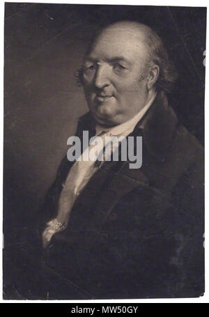 . Anglais : Portrait de John Kirby par Charles Turner, d'après John James Masquerier, manière noire, publié le 20 février 1796 . 1796. Charles Turner (1774-1857) 124 Charles Turner - John Kirby Banque D'Images