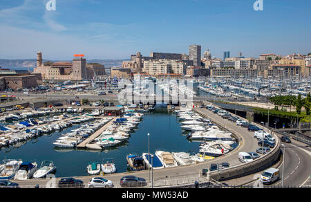 La ville de Marseille,France, ligne d'horizon, la grande cathédrale, Vieux port Banque D'Images