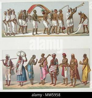 . Anglais : Mariages* (1888), Impressions RACINET AVEC DES LÉGENDES : Costumes et robes d'Inde* (1888), et de la danse un doli filles* (1888) ; un salon funéraire et divers costumes* (1876) vendeuse* (1876) l'intérieur d'un 'plaisir' House en Perse* (1876) Une résidence mauresque* (1888) Les gens et les costumes de Ceylan* (1876) Population de l'Inde* (1876) Les métiers de la population de l'Inde et le Népal* (1876) ; un salon funéraire et certains Rajahs* (1888) Une procession funéraire Shaivite ; et Women's Dress* (1876) Une procession funéraire musulman ; et certains costumes hindous* (1888) Outils, ornements, et d'armes* (1888) Armoiries de l'Inde, Népal, Banque D'Images