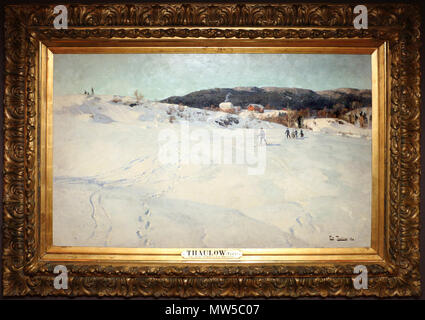 . Anglais : l'hiver en Norvège English : Hiver en Norvège Italiano : inverno dans norvegia . 1866. Sailko Frits thaulow, 229 en 1866, l'inverno norvegia Banque D'Images