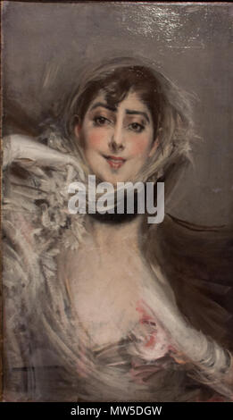 . Italiano : Femme aux gants - Giovanni Boldini olio su tela 1901 ca Acquisto alla Biennale di Venezia 1932 . 6 mars 2016, 18:19:10. Davide Mauro 204 Femme aux gants - Giovanni Boldini Banque D'Images