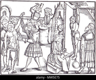 . Anglais : torture médiévale. 16e siècle. 410 inconnu torture médiévale Banque D'Images