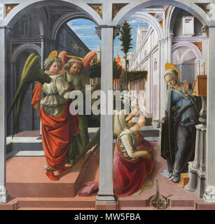 . Martelli Annonciation . Lippi, annunciazione Martelli . circa 1440. Voir le fichier ou la catégorie 373 Lippi, annunciazione Martelli Banque D'Images