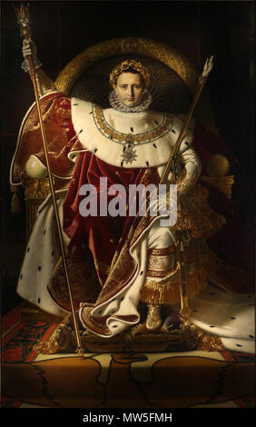 670 Ingres, Napoleone I sul trono imperiale (1806) Banque D'Images