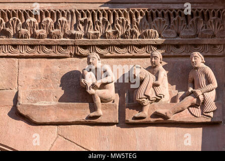 Bâle, Münster (Basler Münster), NLF, Querhaus Auferstehende Galluspforte, die sich, ankleiden Banque D'Images