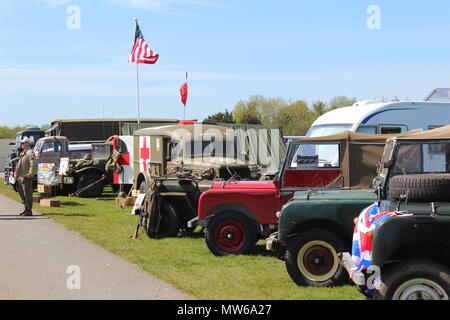 Véhicules militaires montrent à Llandudno, au Pays de Galles Banque D'Images