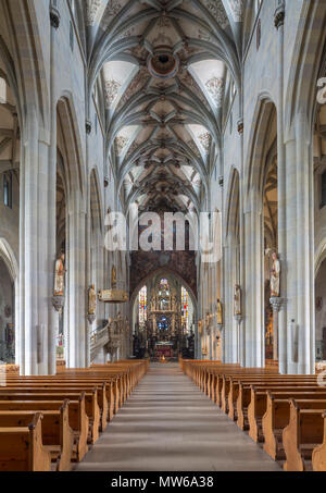 Überlingen, Église Stadtpfarrkirche, Blick nach Osten Banque D'Images