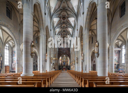 Überlingen, Église Stadtpfarrkirche, Blick nach Osten Banque D'Images