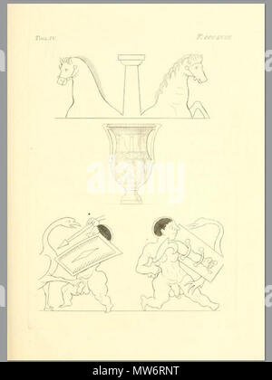. Deutsch : Illustration aus 'Pitture di vasi fittili ... Tomo IV' 670 INGHIRAMI(1837) Pitture di vasi fittili Vol4 T358 Banque D'Images