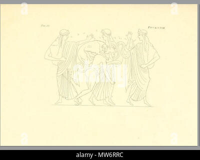 . Deutsch : Illustration aus 'Pitture di vasi fittili ... Tomo IV' 670 INGHIRAMI(1837) Pitture di vasi fittili Vol4 T377 Banque D'Images