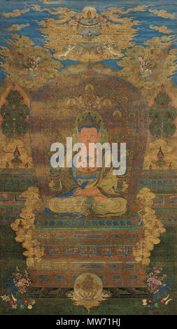 . Anglais : TRÈS RARE PEINTURE D'un bouddha. Chine, dynastie Ming, 15ème siècle. (144,1 81,9 cm) par Sotheby's . 8 septembre 2013, 14:17:57 anonymus 22. UN TRÈS RARE PEINTURE D'un bouddha. Chine, dynastie Ming, 15ème siècle. Sotheby's Banque D'Images