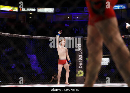 Connor Hignett, artiste martial mixte britannique, au Championnat absolue du PBR 54 Berkut à Manchester, au Royaume-Uni. Arts Martiaux, MMA. Banque D'Images