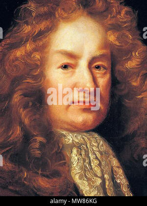 . Détail d'un portrait d'Elias Ashmole . Entre 1687 et 1689. Après John Riley (d. 1691) 59 Ashmole-after-Riley Banque D'Images