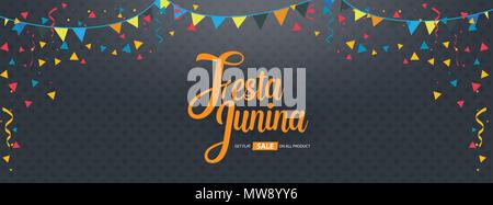 Festa junina couvrir contexte conception du modèle. Illustration de Vecteur