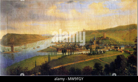 . Bingen par Carl Ebert (1821-1855) ; 1853. huile sur toile, 32x57 cm . 19 janvier 2008. 112 McLeod Carl Ebert Bingen 1853 Banque D'Images